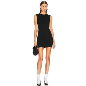 B51 HELSA Eco Roma Ponte Mini Dress Womens M Black Bodycon Sleeveless Cocktail